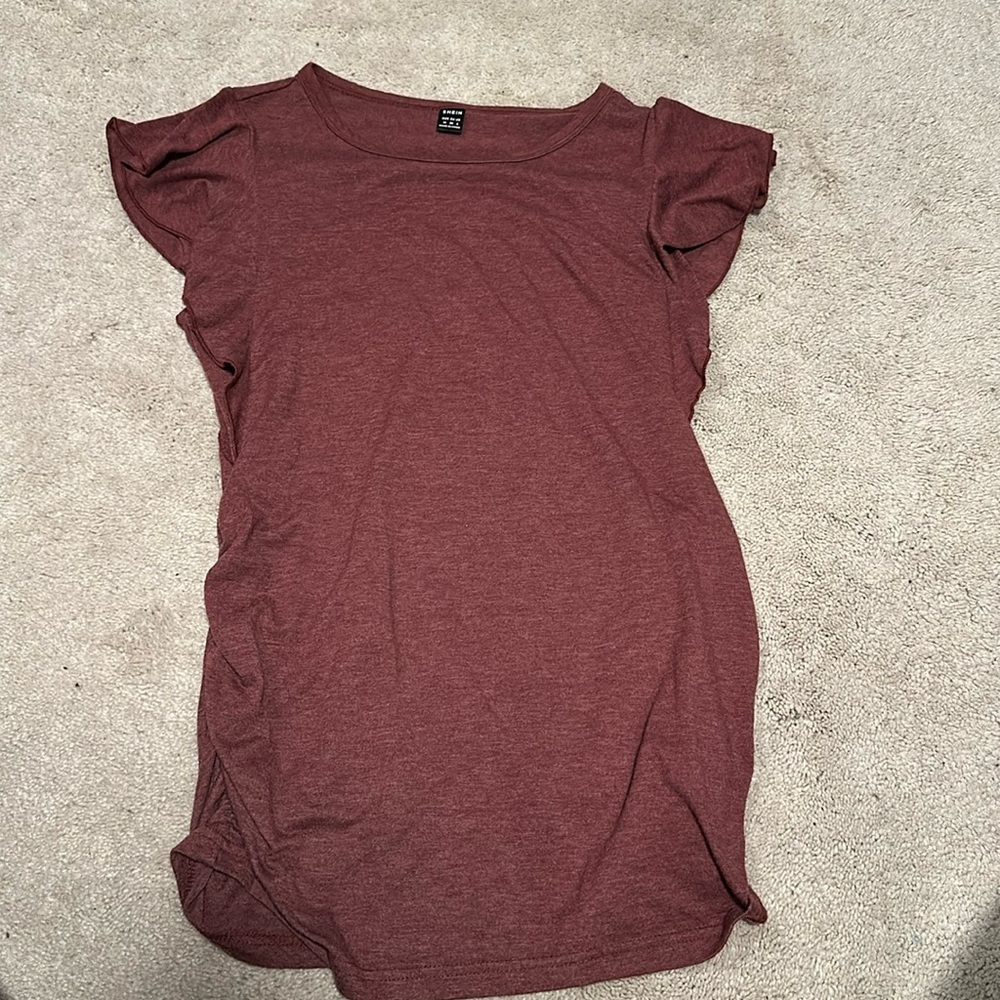 Medium maternity flutter sleeve t-shirt.
